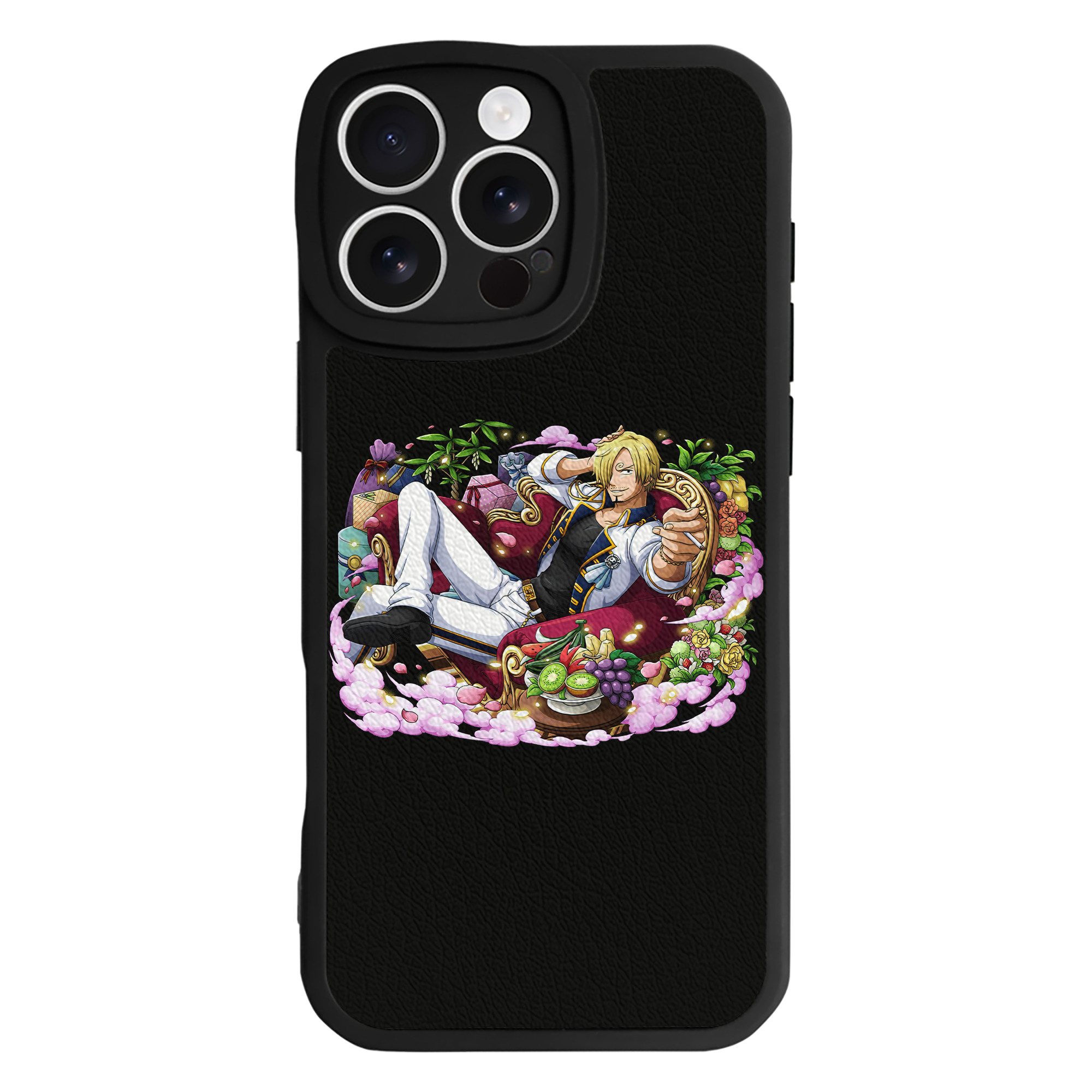 （画像用） ワンピース サンジ ONE PIECE Sanji 【iPhone 16シリーズ対応】シリコンスマホケース（レザー調） 材質：シリコン